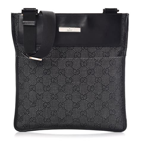 gucci crossbody messenger black|gucci gg canvas messenger bag.